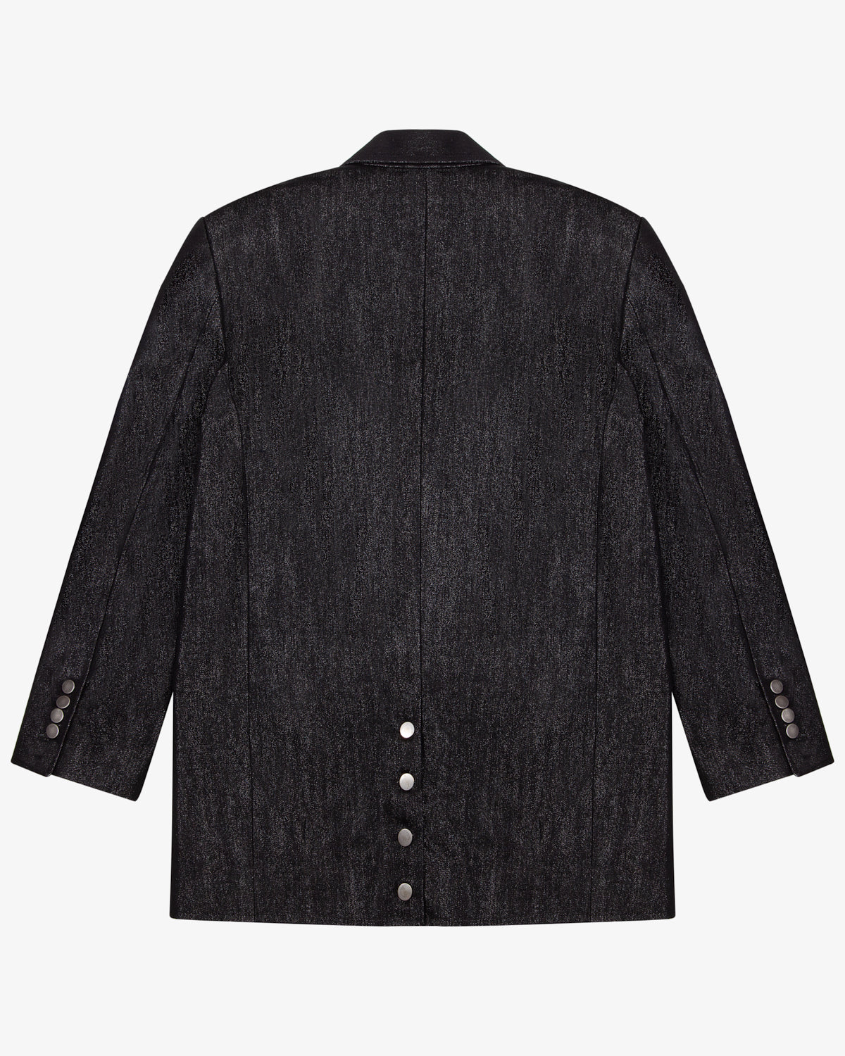 Black Denim Single Breast Blazer