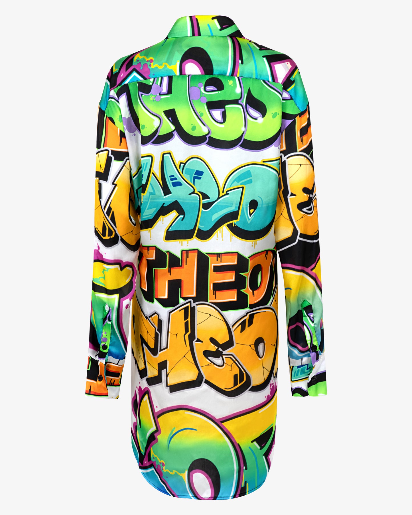 Tagged Graffiti Oversize Shirt - Theophilio