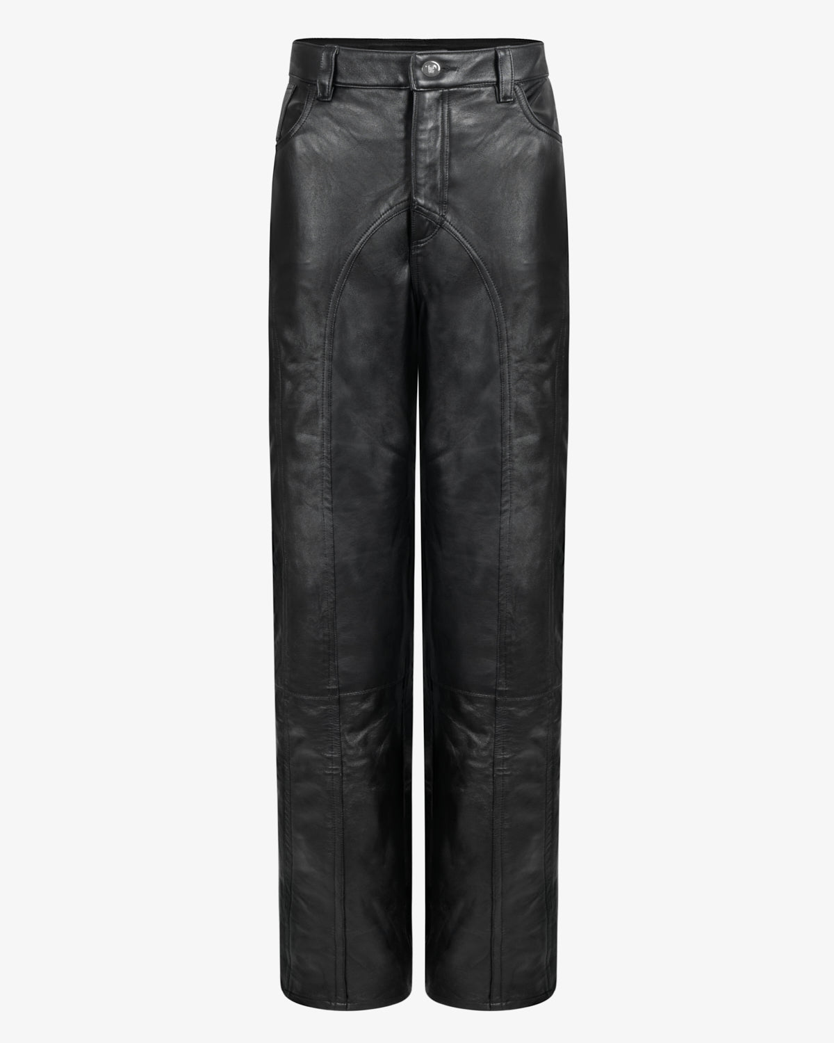 Black Leather Trouser - Theophilio