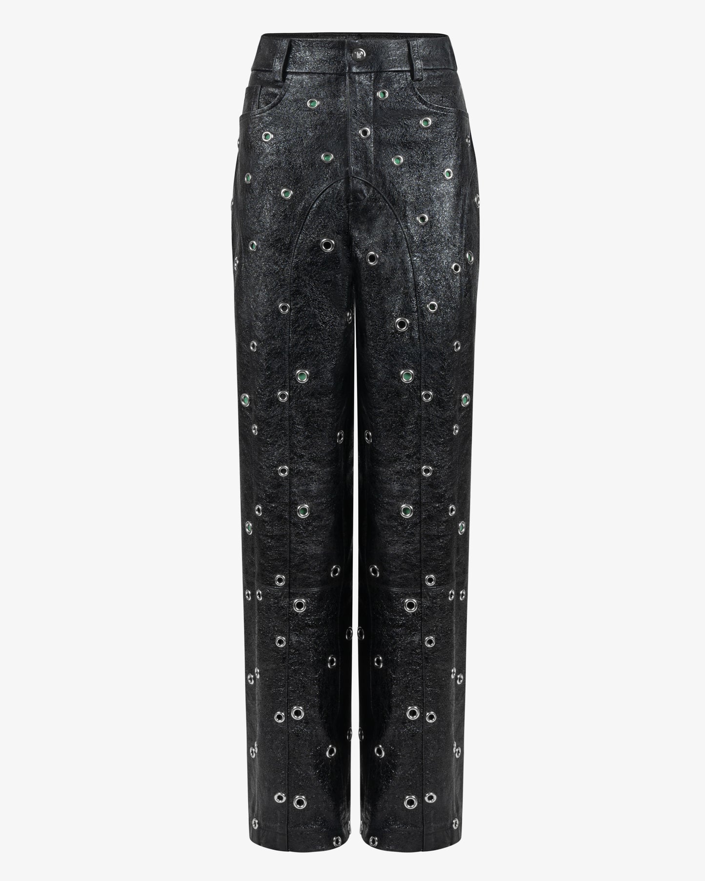 Leather Grommet Pant - Theophilio