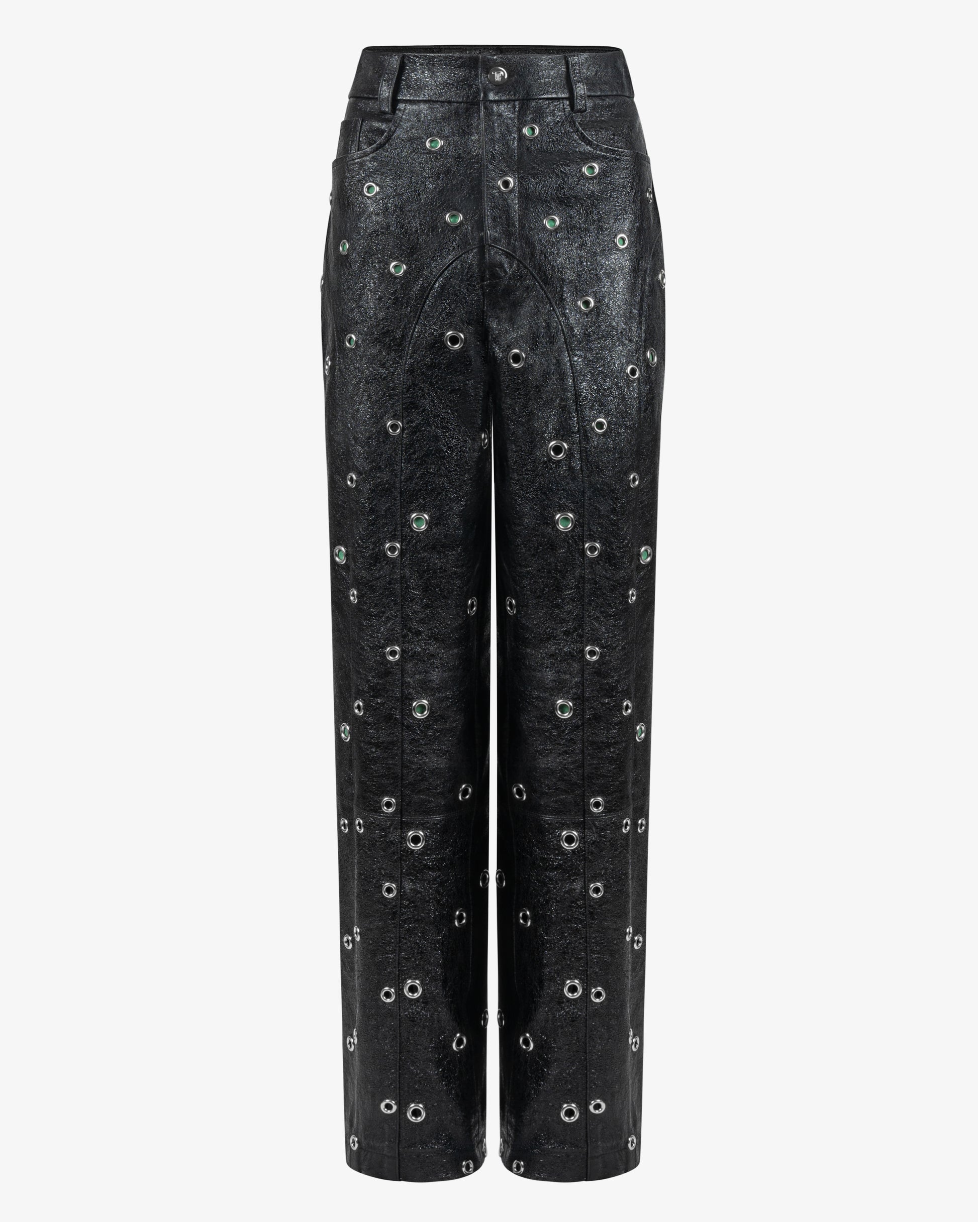 Leather Grommet Pant - Theophilio