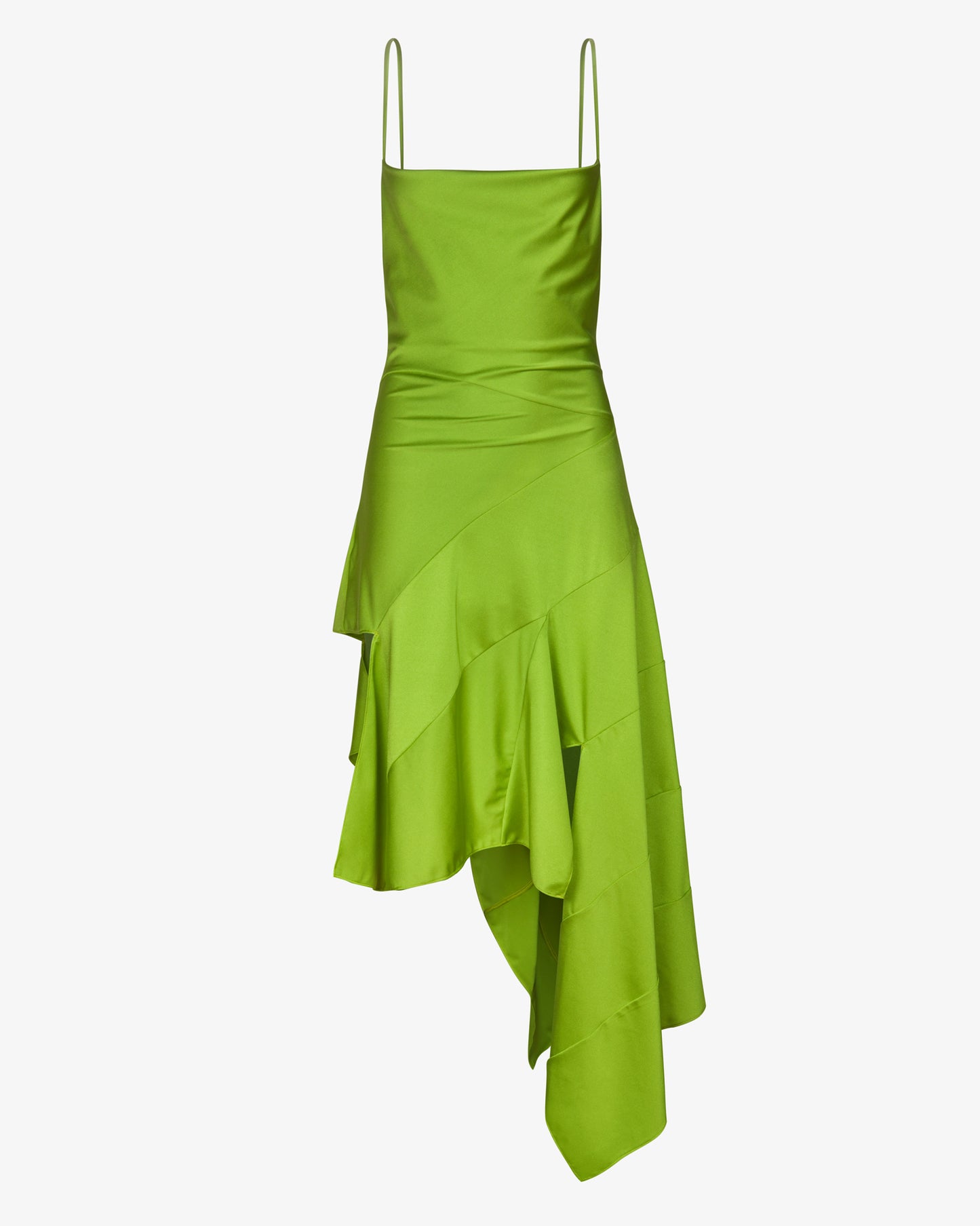 Draped Asymmetric Cowl-Neck Midi Dress - Theophilio