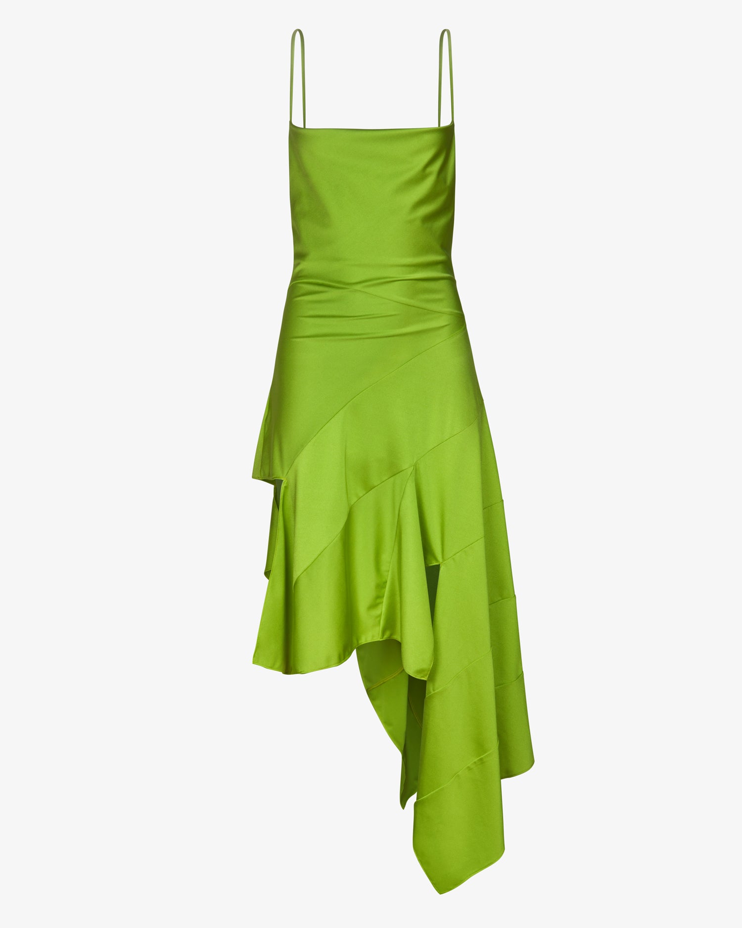 Draped Asymmetric Cowl-Neck Midi Dress - Theophilio