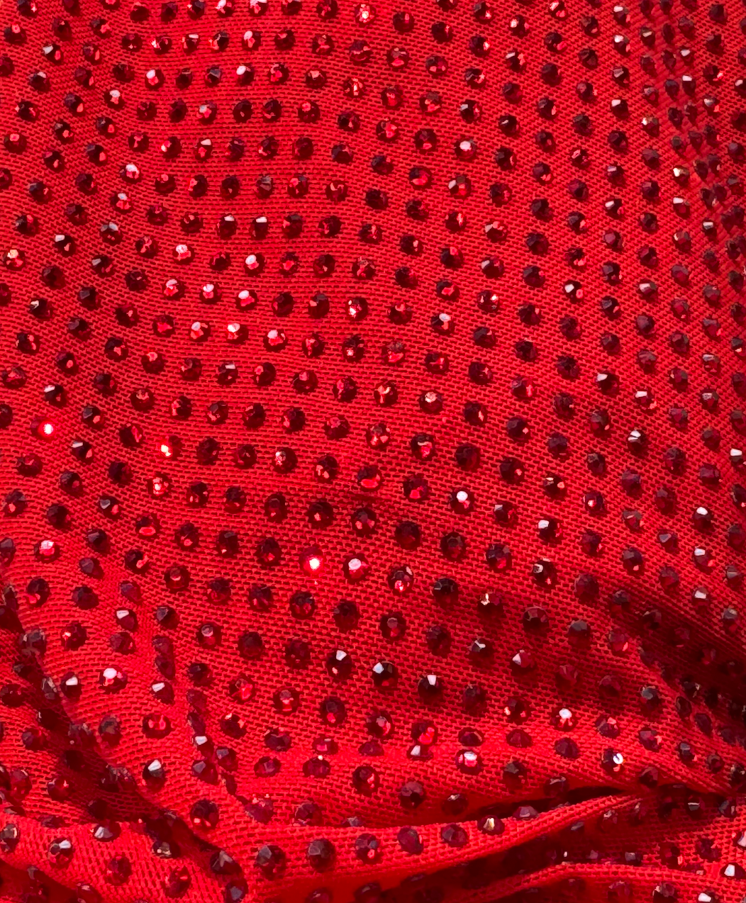 Red Crystalized Hooded Dress - Theophilio