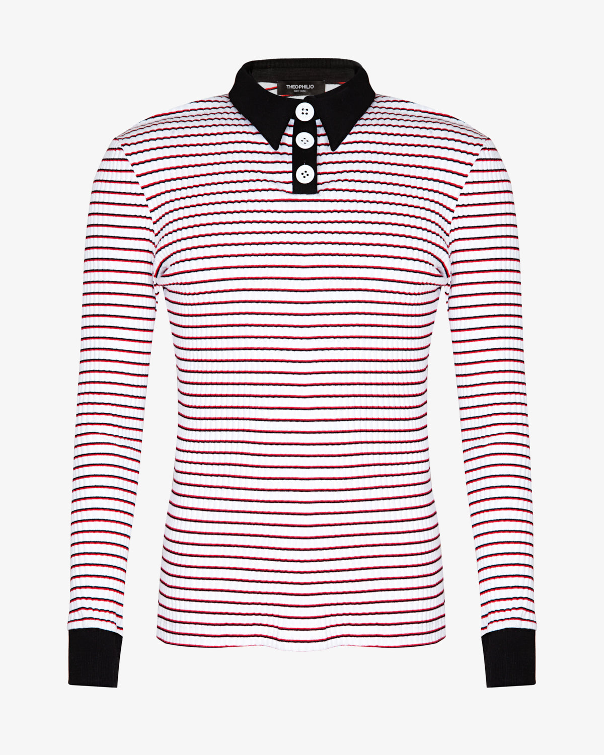 Ribb Knit Polo - Theophilio