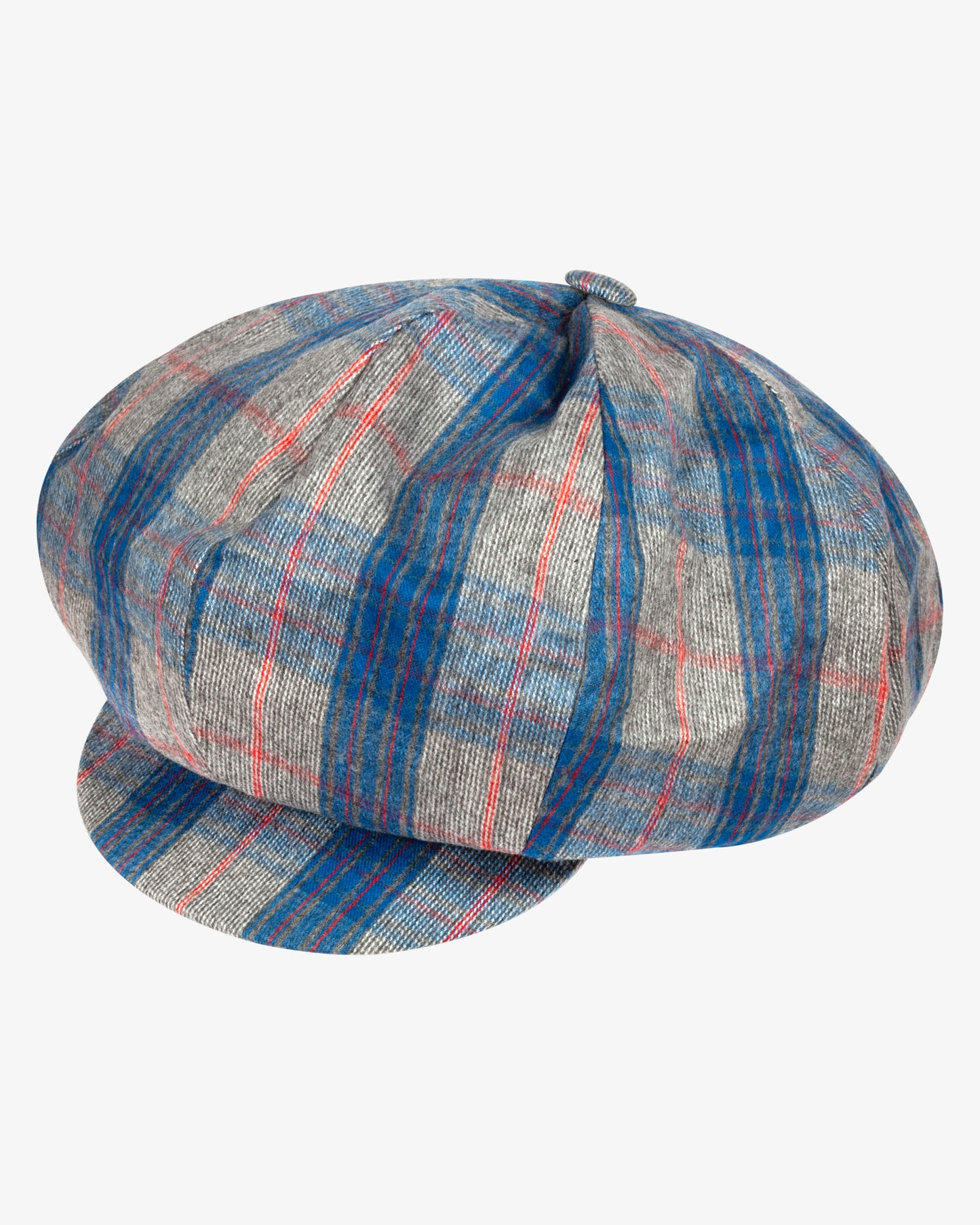 Oversized Plaid Wool Cap - Theophilio