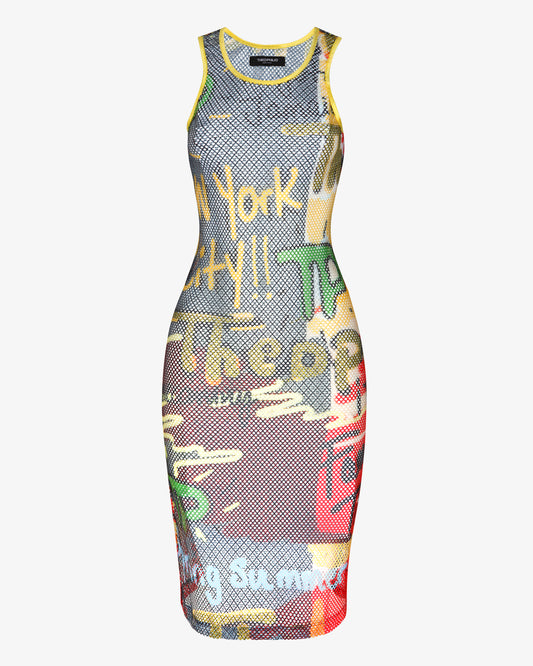 Grafitti Tank Dress - Theophilio