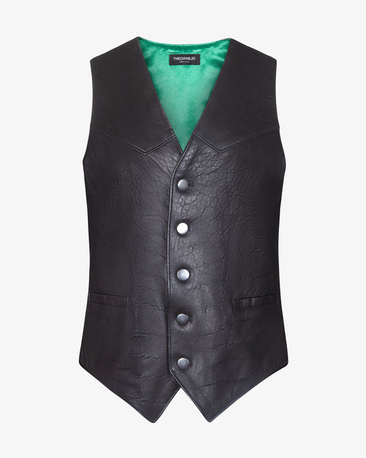 Leather Vest - Theophilio