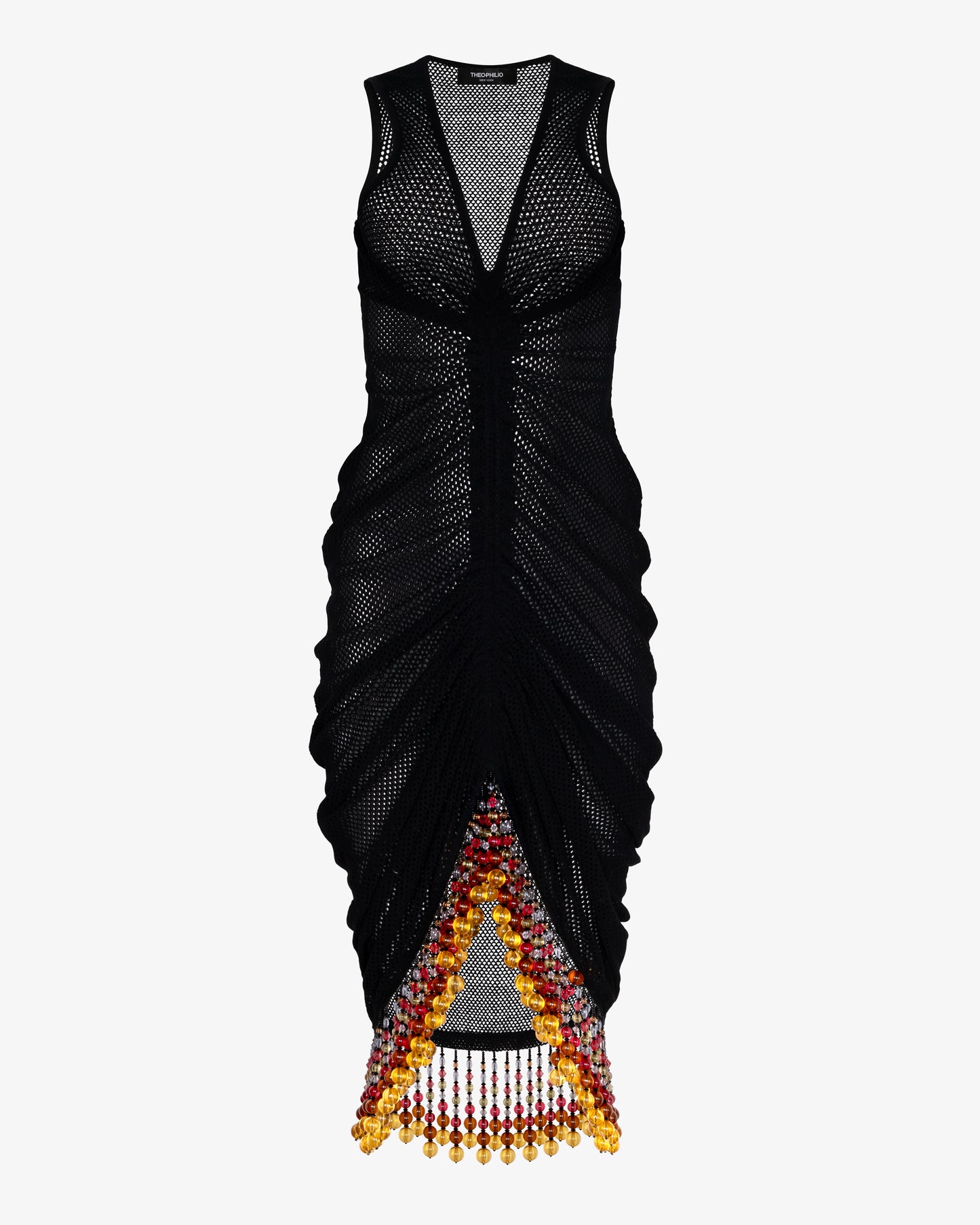 Ackee Ruche Beaded Dress - Theophilio