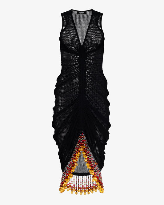 Ackee Ruche Beaded Dress - Theophilio