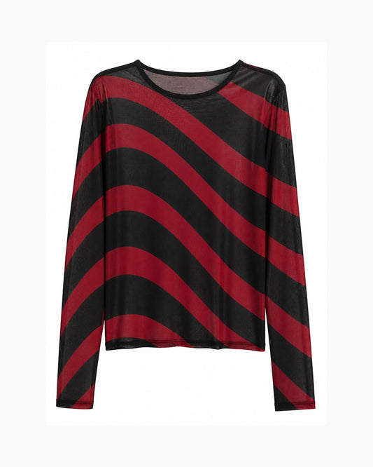 Black & Red Wave Top - Theophilio