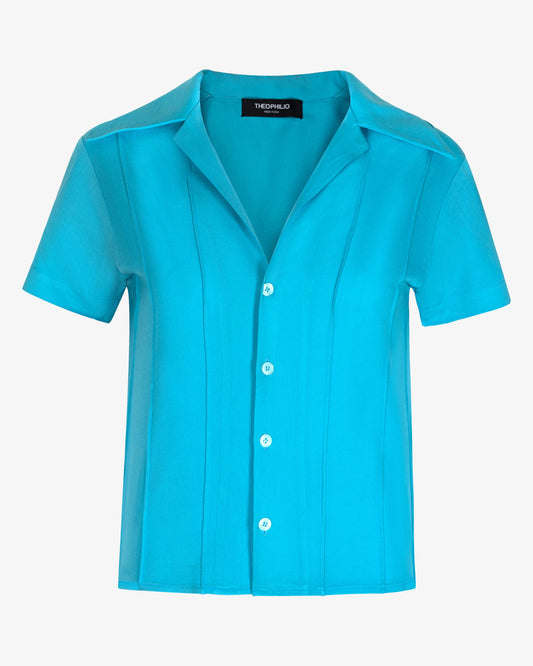 Turquoise Wool Shirt