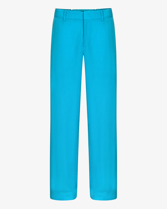 Turquoise Wool Trouser