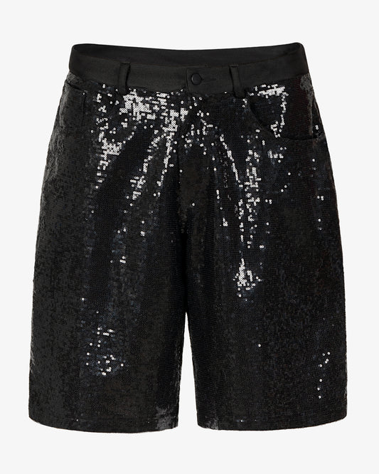 Black Sequined Shorts