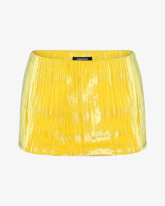 Marigold Crushed Velvet Skirt
