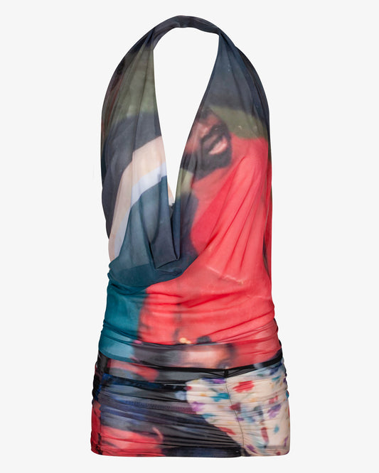 Family Portrait Cowl Dress - Theophilio