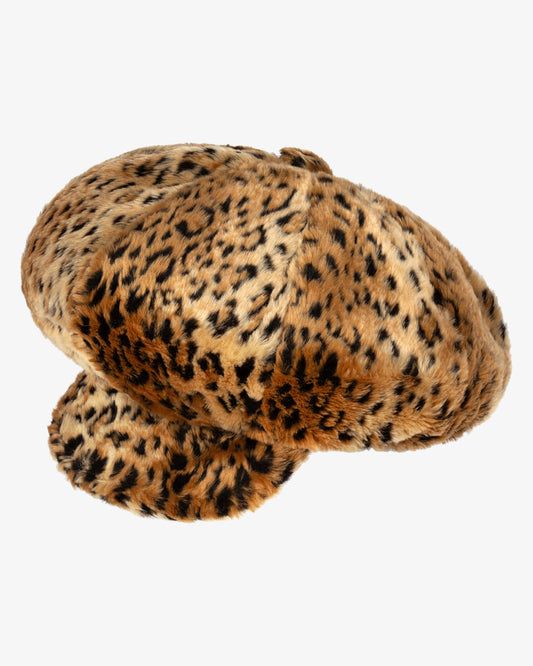 Oversized Pony Hair Leopard Cap - Theophilio