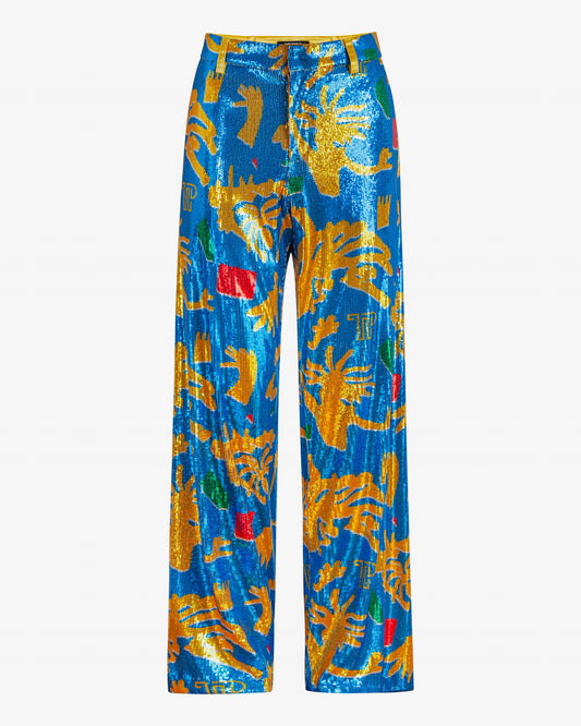 Blue Bashment Sequin Pants