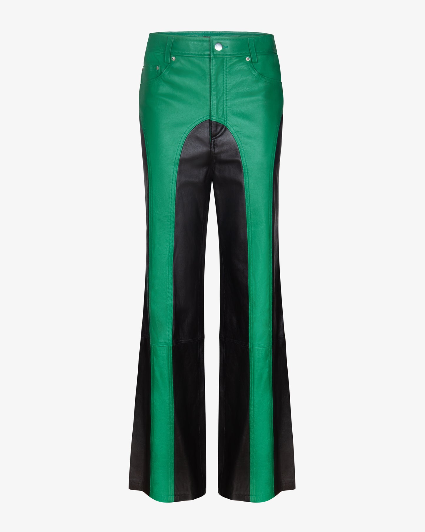 Paneled Leather Trouser - Theophilio